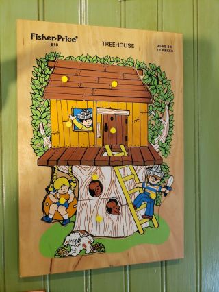 Rare Vintage Fisher Price Treehouse Puzzle