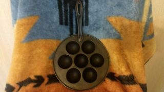 Antique Aebleskiver Danish Cake Pan From Great Grandmother From Denmark