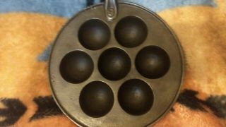 ANTIQUE AEBLESKIVER DANISH CAKE PAN FROM GREAT GRANDMOTHER FROM DENMARK 2
