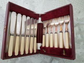 Set Of 6 Fish Knives And Forks - Vintage - Made By James Ryals & Co Sheffield
