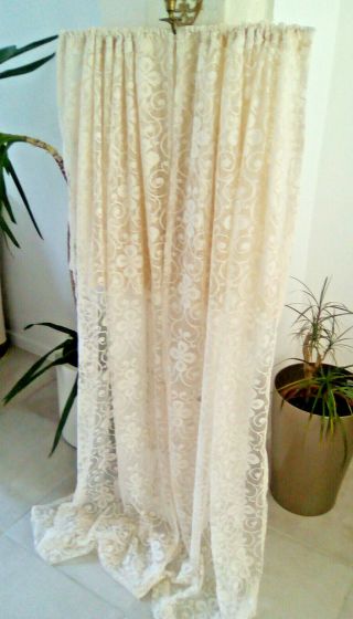 French Vintage Lace Curtain Panels