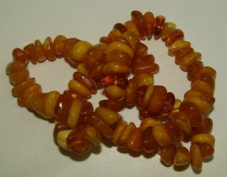 Splendid,  Antique,  Butterscotch Baltic Amber Bead Necklace,  75.  0 Grams