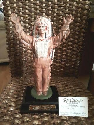 Very Rare Chief Illiniwek Mascot Limited Edition Porcelain Figurine / Statue