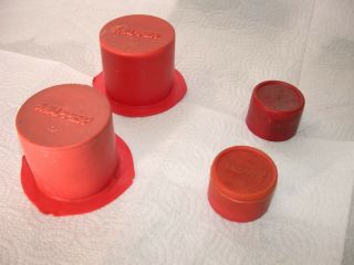 Snapper Rear Engine Riding Lawn Mower Red Hub Caps 1966 - 1970 (rare)