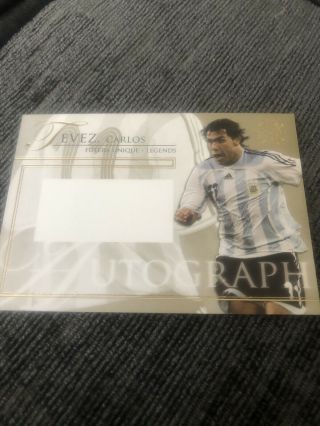 Futera Unique - Legends Rare.  Carlos Tevez Blank Back Card