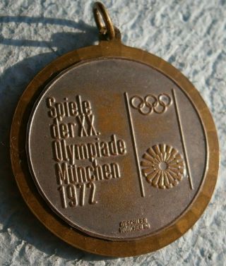 1972 Munich Olympic Games Medal Rare Version Olympiade Munchen Medaille Athletic