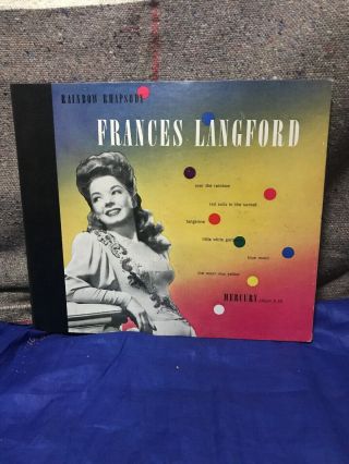 Rare Frances Langford 78 Rpm Rainbow Rhapsody Mercury A 25 Box Set Near
