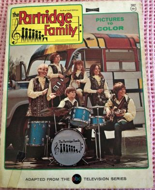 Vintage Partridge Family Coloring Book - David Cassidy 1970 Cool & Rare