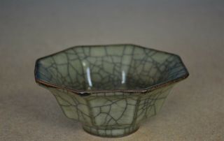 Fine Antique Chinese Crackle Porcelain Bowl Rare T1899