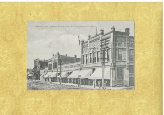 Mt Glendive 1911 Antique Postcard Merrill Mercantile Company & Exchange Bank