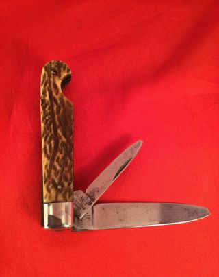 Vintage J.  A Henckels Germany bone pocket knife early 1900s old antique knife. 3