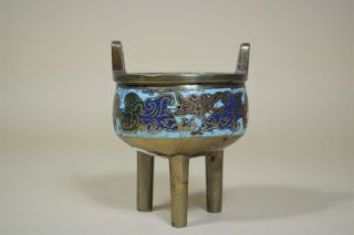 ⭕️old Chinese Bronze Tripod Censer.