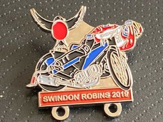 Swindon Robins - - - - 2019 - - - Speedway Badge - - - Silver Metal - - - Rare