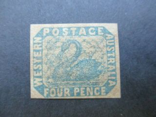 Western Australia Stamps: 4d Blue Imperf Rare (c278)