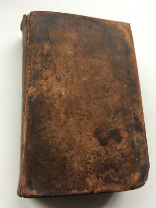 The Holy Bible American Bible Society 1845 Leather Antique Book Old Tongues