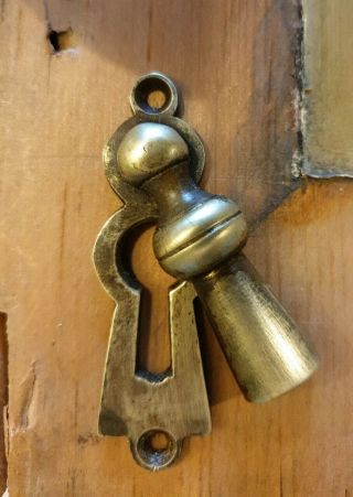 Old Brass Escutcheon Vintage Key Hole Cover