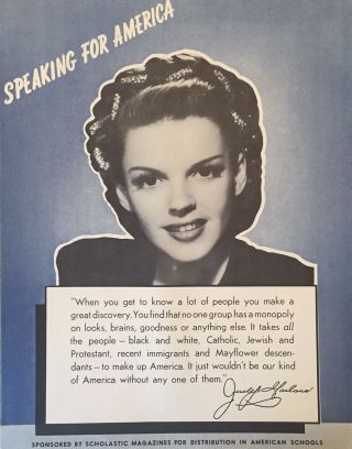 1946 Vintage Poster Judy Garland Celebrating Diversity & Tolerance