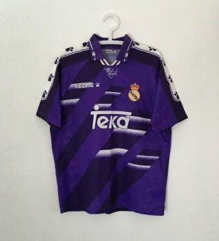 Rare Real Madrid 1994/96 Kelme Away Football Shirt M Mens Vintage Soccer Jersey