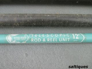 4 Vintage St.  Croix Telescopic Fiberglass Fishing Rod B&m Repair Only,  Cane Pole