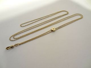 Antique Gold Filled Pocket Watch Chain Necklace Lorgnette Muff Opal Slide 49 "