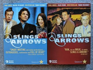 Slings & Arrows Season 1 And 2 Acorn Media Canadian Comedy Rare Oop Dvd One Two