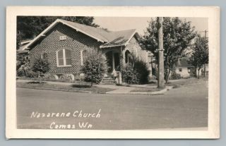 Nazarene Church Camas Washington Rppc Rare Vintage Clark County Wa 1950s