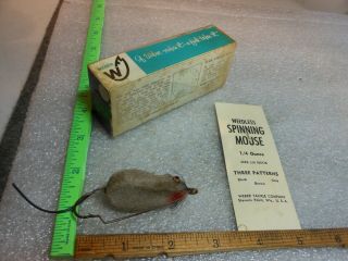 Vintage Weber Dylite Spinning Mouse Fishing Lure 2