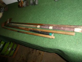 5 vintage hickory irons for restoration old golf antique memorabilia 3