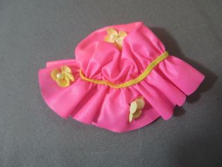 Vintage Barbie Francie Sun Spots 1277 Hot Pink Hat With Flowers