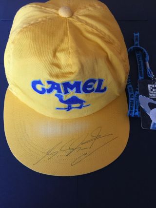 Camel Very Rare Michael Schumacher Cap Hand Signed In Person In 1993 & Pass