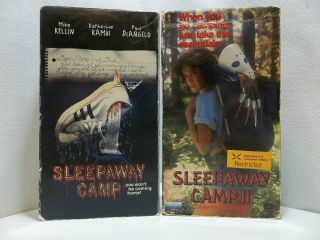 Sleepaway Camp & Sleepaway Camp Ii Vhs Rare Oop Horror Slasher Part 1 & 2 Nelson