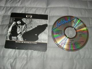 U2 - With Or Without You - Very Rare 1987 Cd Single - Gatefold Sleeve