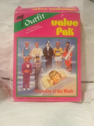 Vintage Totsy Ken Doll Outfits Clothes (5 Outfits & Accessories) 1990