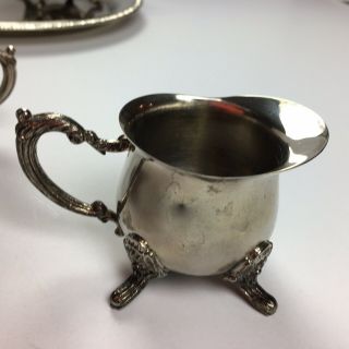International Silver Company Vintage Tea Set With Tray 4 Piece Set 3