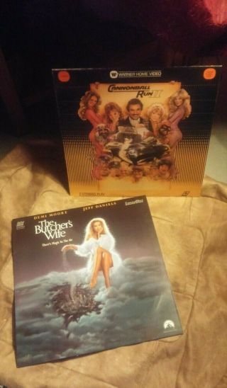 2 Laserdisc Cannonball Run Ii 1983 Burt Reynolds Rare Cult Movie&the Butchers Wi