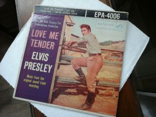 Elvis Presley / Rare Early 1956 Ep/ Love Me Tender Rca Victor Epa - 4006 With Dog