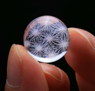 6.  4g Find Rare Natural Pretty Snowflake Phantom Quartz Crystal Sphere Ball82
