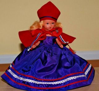 Vintage Nancy Ann Storybook Doll " Days Of The Month " July Red White & Blue
