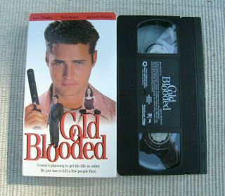 Cold Blooded (vhs,  1995) Jason Priestley Kimberly Williams Rare Former Rental
