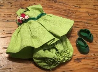 Vintage 1955 Vogue Ginny Doll Kinder Crowd Tagged Dress W/ Bloomers,