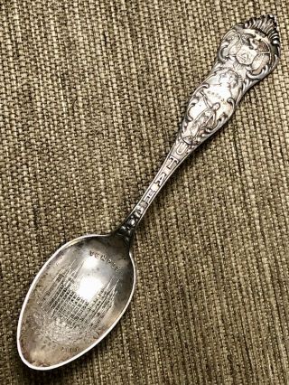 Utah Sterling Souvenir Spoon Mormon Temple Salt Lake Joseph Smith