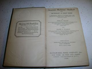 Antique 1920 American Machinists Handbook - 3RD Edition - Colvin & Stanley. 2
