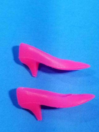 RARE Barbie / Francie Doll Pink Cut Out Heels MINTY Vintage 1960 ' s 3