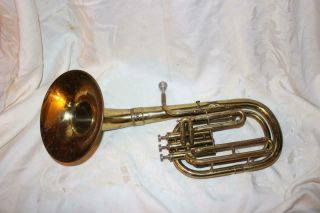 Rare Early Vintage Wm Frank " Tempertone " Alto Horn (peckhorn) Chicago,  Il In Eb