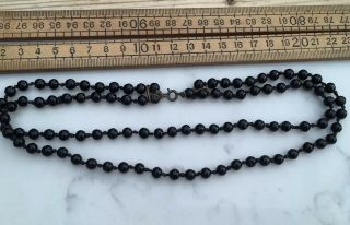 Vintage Or Antique French Jet Bead Necklace