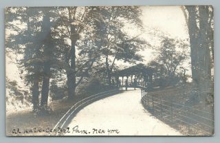 Pergola Walk Central Park Rare Antique Nyc Photo Rppc Manhattan Ny City 1910s