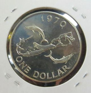 1970 Silver Bermuda Dollar Proof Silver Coin,  Very Rare 2