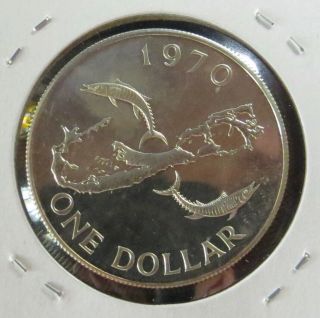 1970 Silver Bermuda Dollar Proof Silver Coin,  Very Rare 3