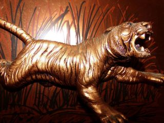Vintage John Louw Framed Copper Sculpture Bengal Tiger 3D 16 x 13 Wall Art 2