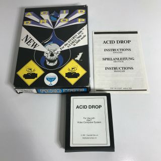 Acid Drop For The Atari 2600 / 7800 Console Extremely Rare Complete Boxed 1992